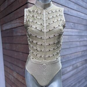 Wow Couture body suit with studs